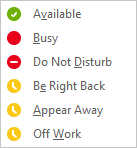 status indicators in unified communication